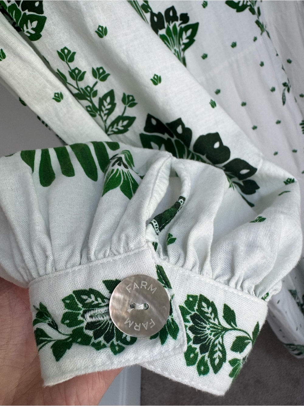 NWOT FARM Rio Forest Soul Maxi Dress with Green Floral Print - Picture 11 of 12